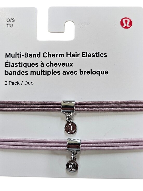 lululemon athletica Accessories - Lululemon Multi-Band Charm Hair Elastics - Dusty Rose 2 Pack, New